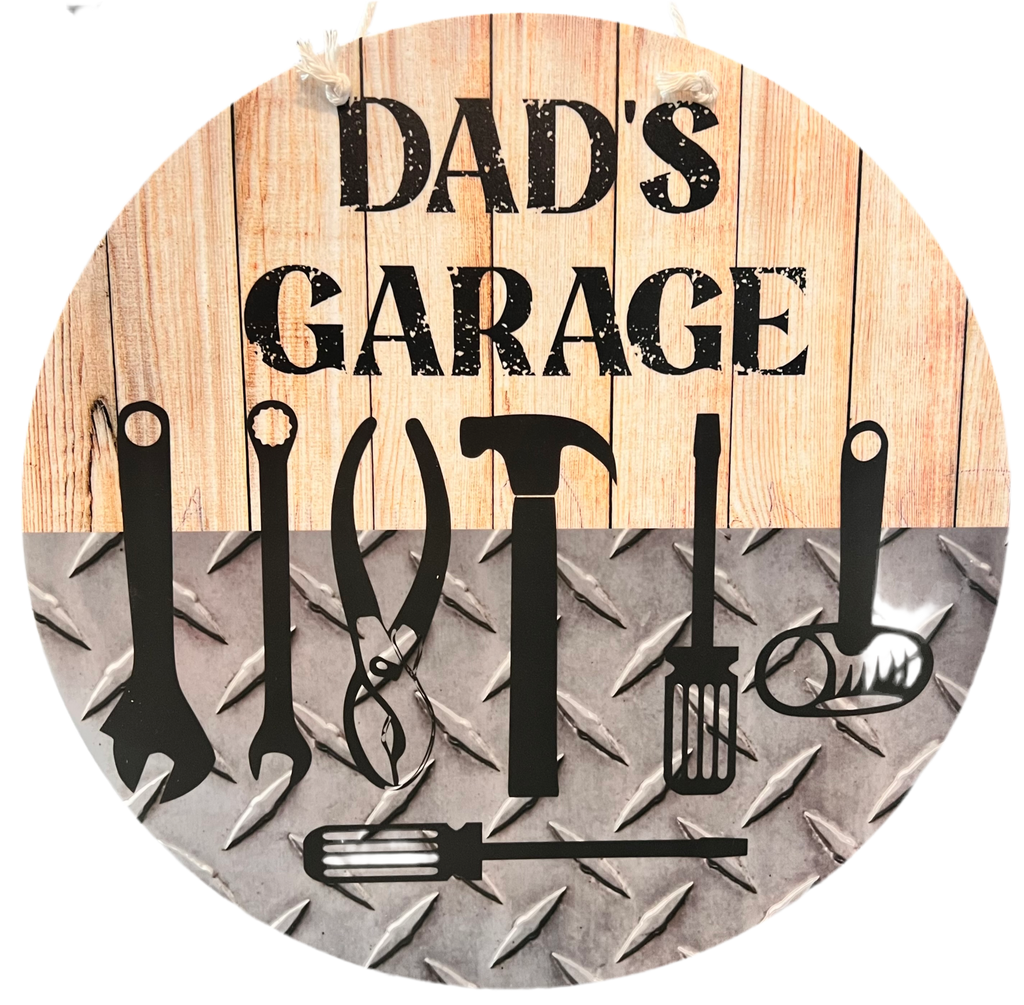 Dad’s Garage Tools Door Hanger Sign