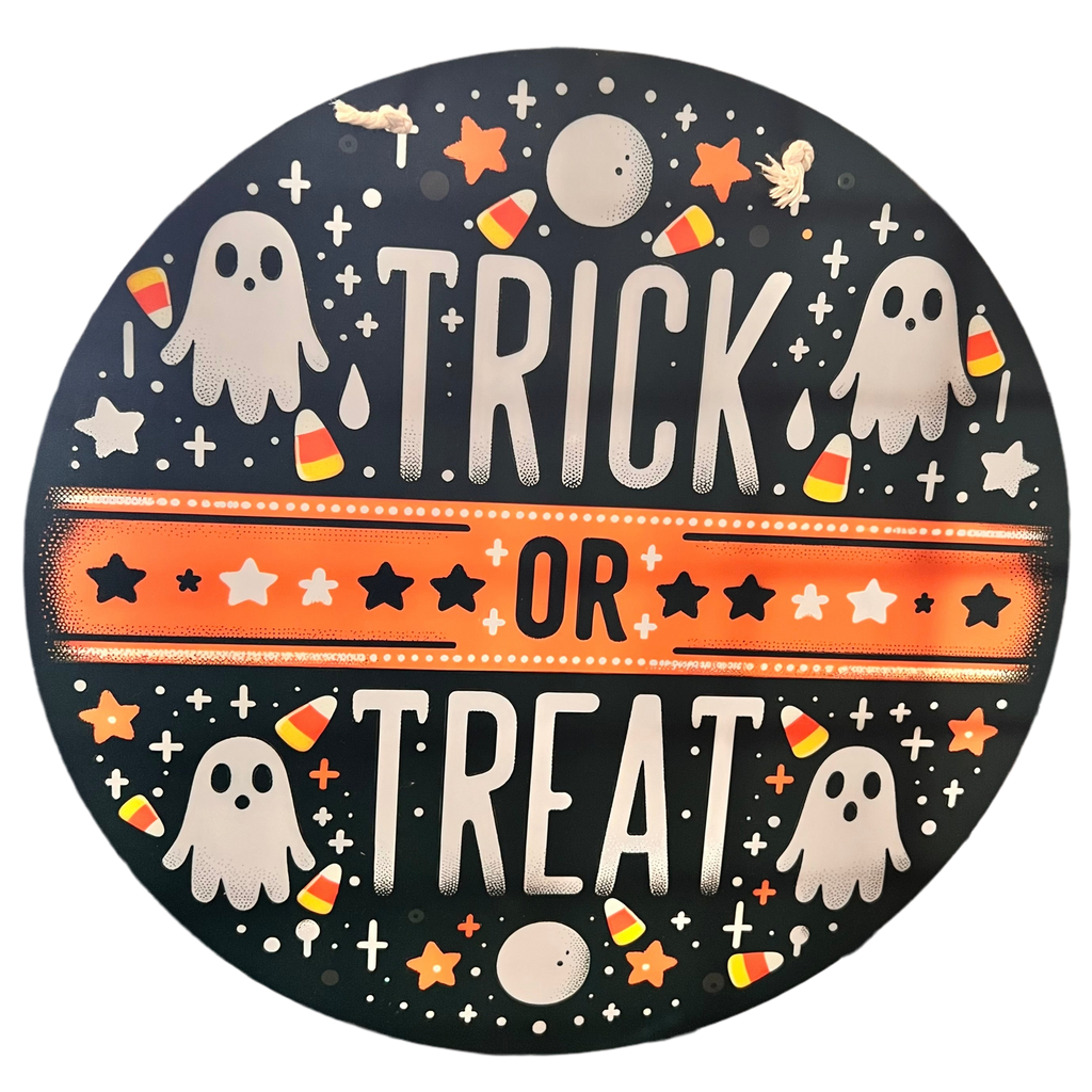 Trick or Treat Halloween Door Hanger Sign
