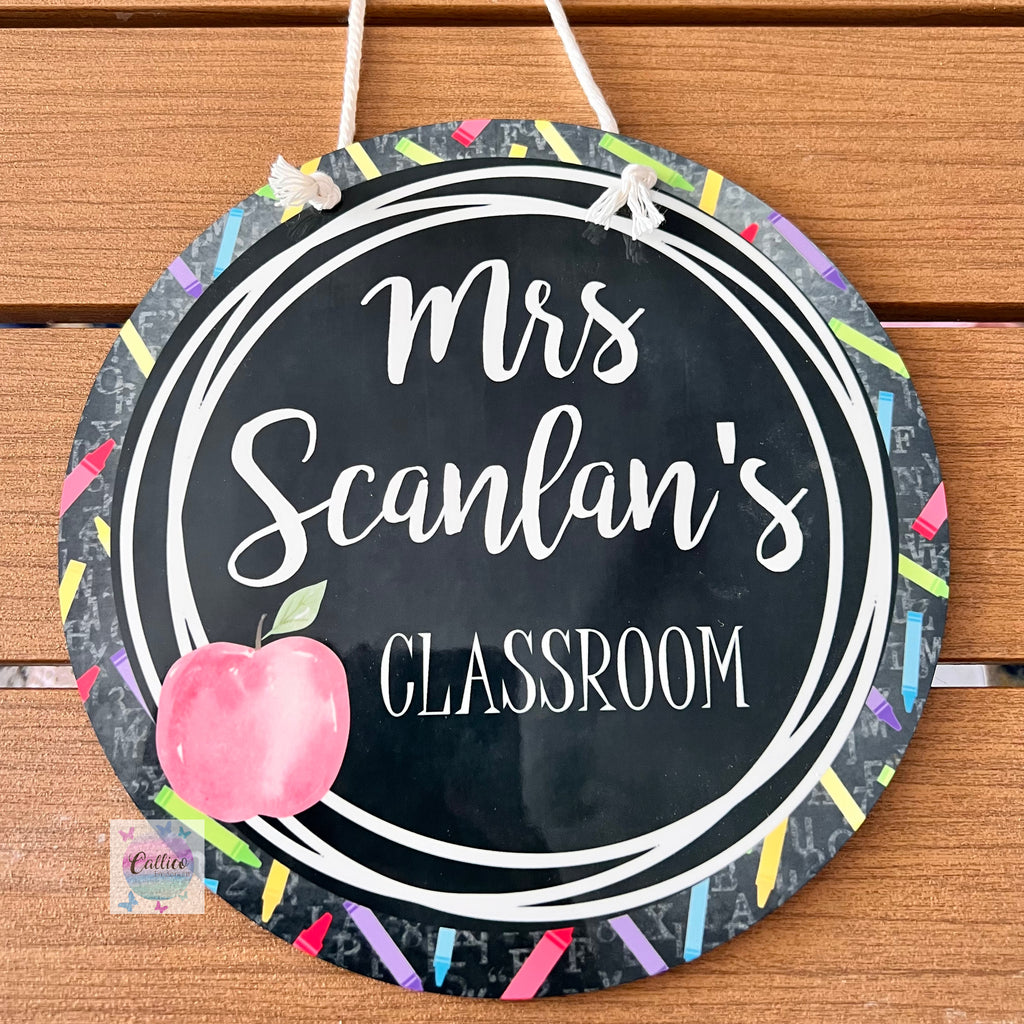 Personalised Teachers Printed Wall/Door Hanger Sign