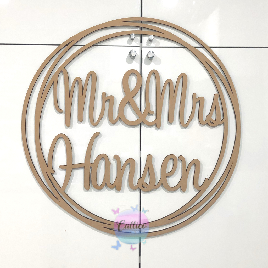Personalised Mr & Mrs Wedding Hoop Decoration