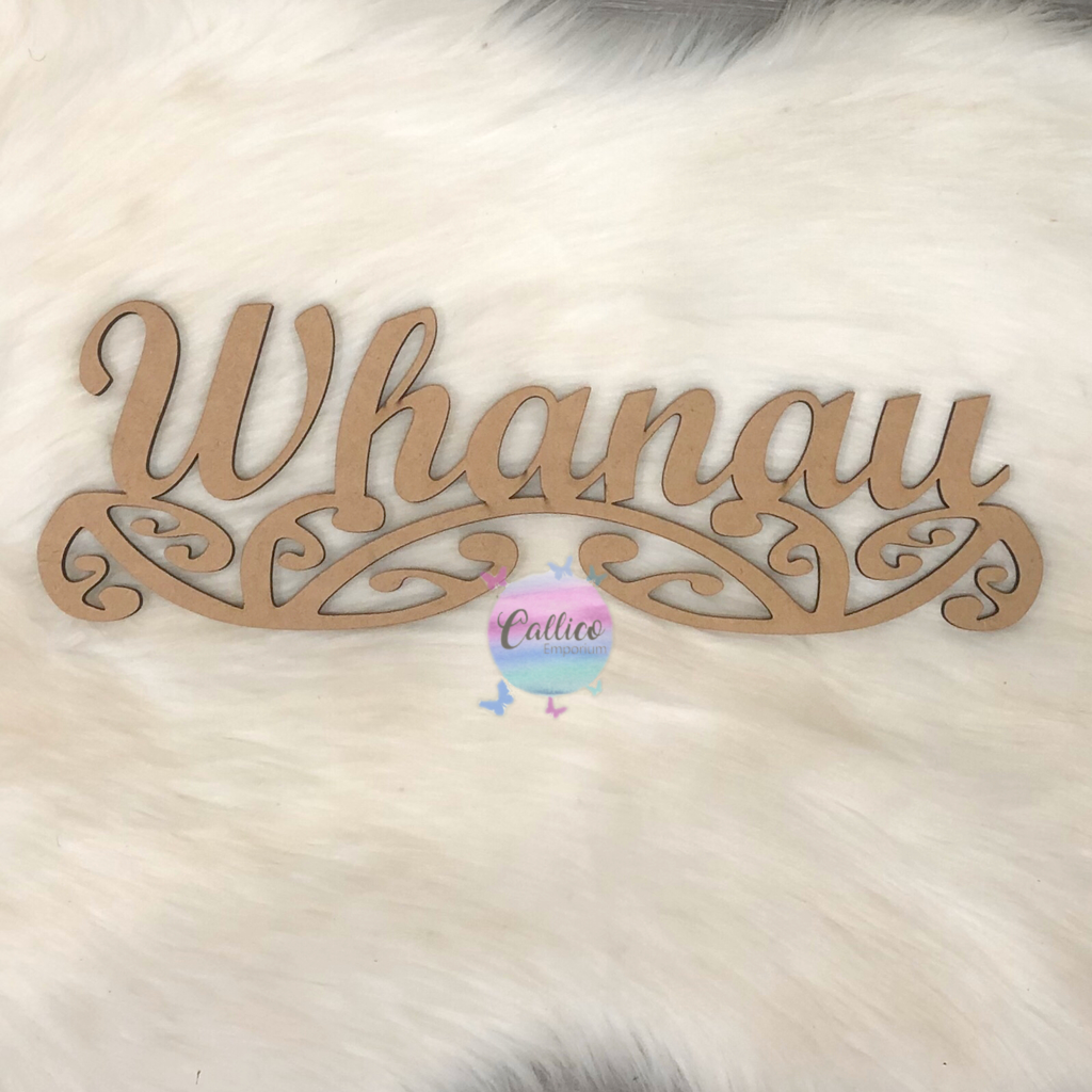 Whanau raw MDF sign