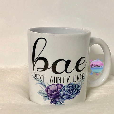 bae - Best Aunty Ever Floral Mug