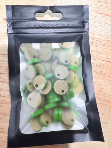 LIME GREEN ACRYLIC EARRING TOPPERS - 25 pairs (50 pieces)