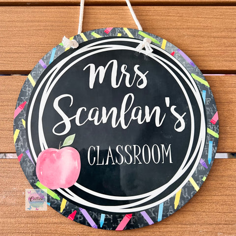 Personalised Teachers Printed Wall/Door Hanger Sign