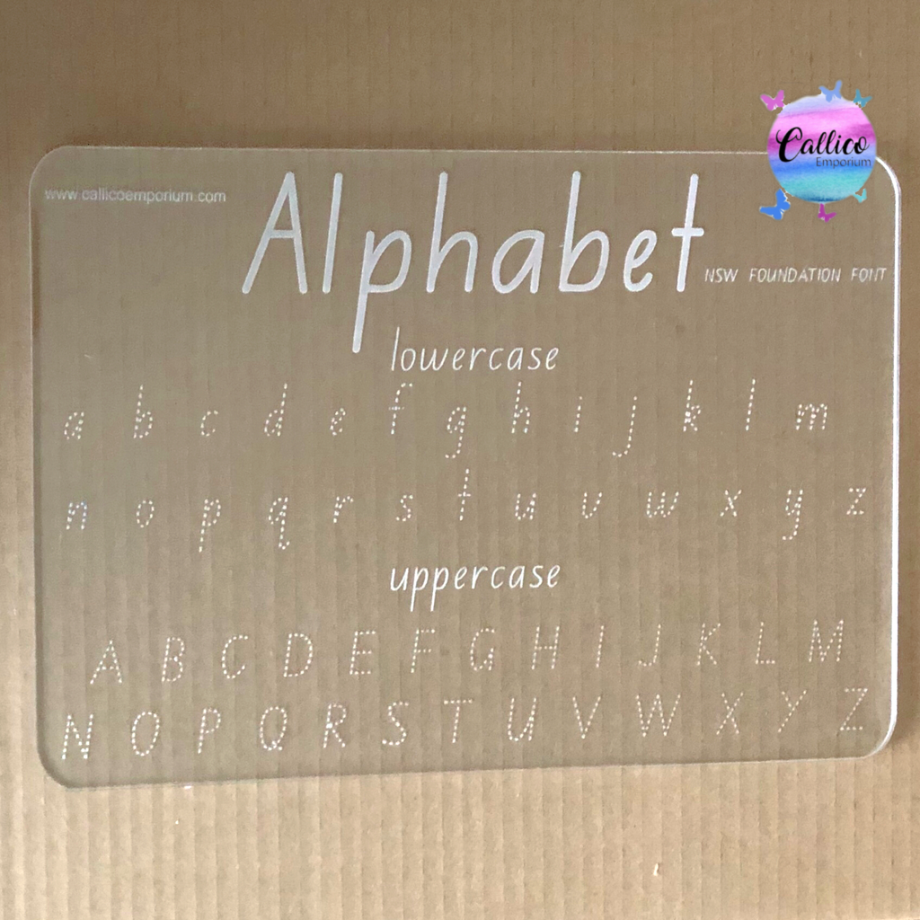 Acrylic Trace and Wipe Learning Board - Alphabet
