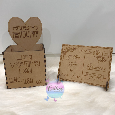 Valentine’s Day Combo Sweets Box and Postcard