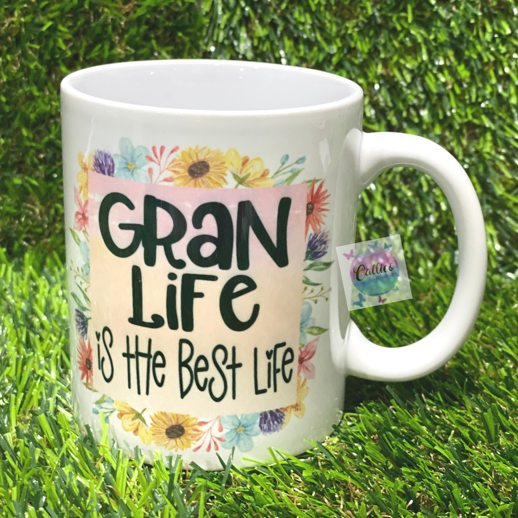 Gran Life is the Best Life Floral 11oz Mug
