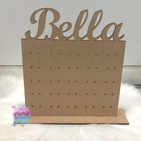 Personalised Stud Earring Holder with stand