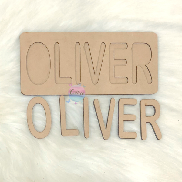 Personalised raw Paint-Yourself Name Puzzle