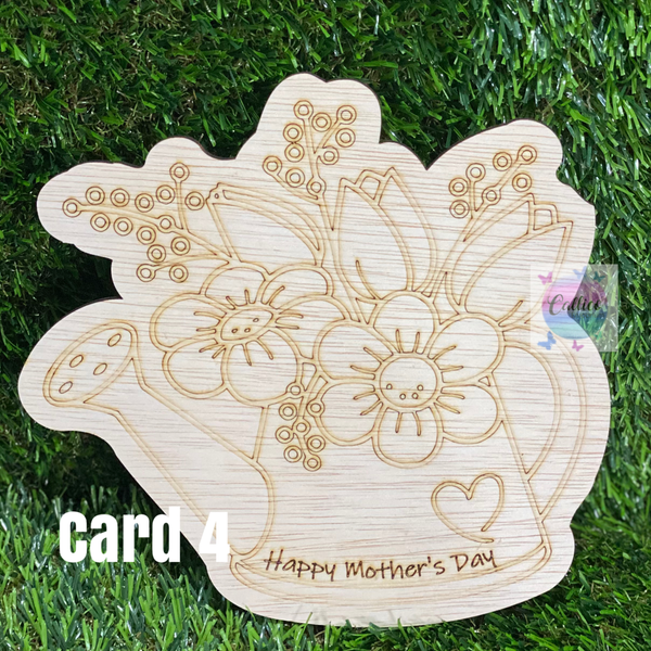 Mother’s Day Wooden Card - DIY Painting Kit - 4 designs to choose from
