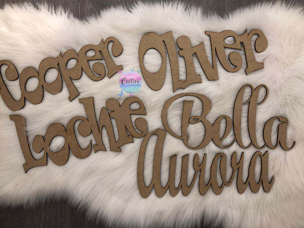 NAME CUTOUT - 3MM MDF 30cm x 15cm