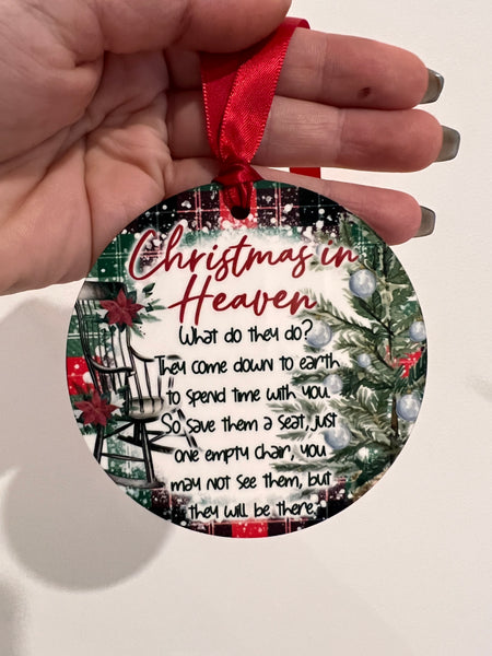 Christmas in Heaven Printed Ornament