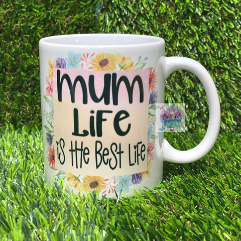 Mum Life is the Best Life Floral 11oz Mug