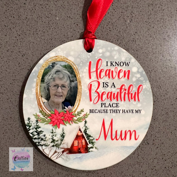 Memorial Photo Christmas Ornament