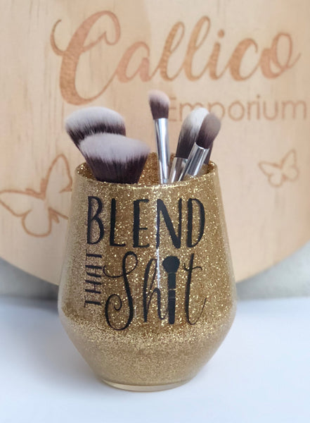 Custom Glitter Makeup Brush Holder