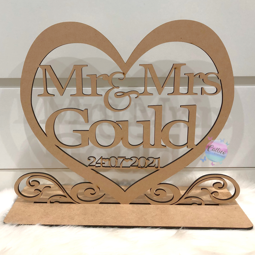 Personalised Wedding Table Sign