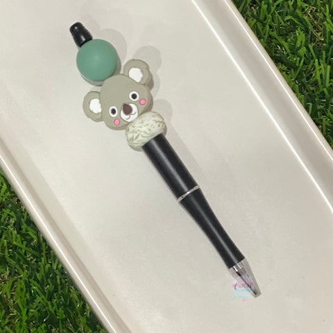 “Aussie Koala” Black Beaded Pen