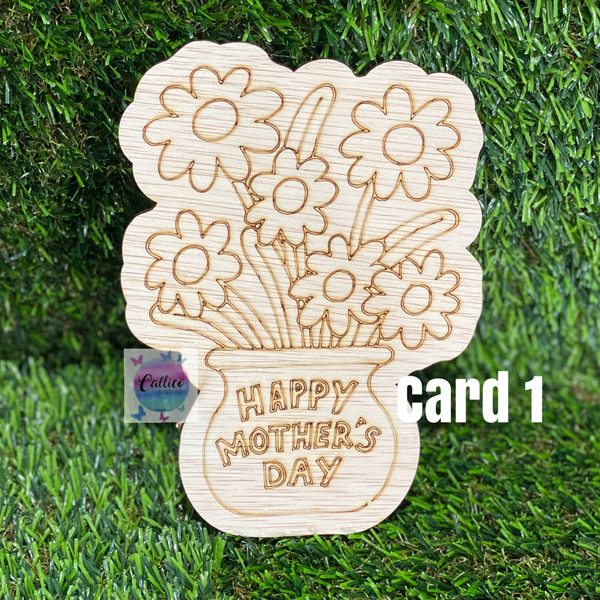 Mother’s Day Wooden Card - DIY Painting Kit - 4 designs to choose from