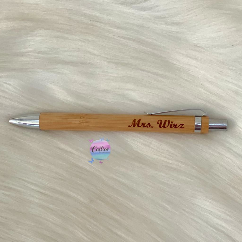 Personalised Engraved Bamboo Pen