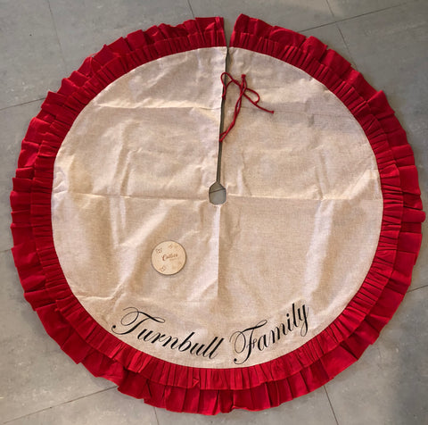 PERSONALISED CHRISTMAS TREE SKIRTS