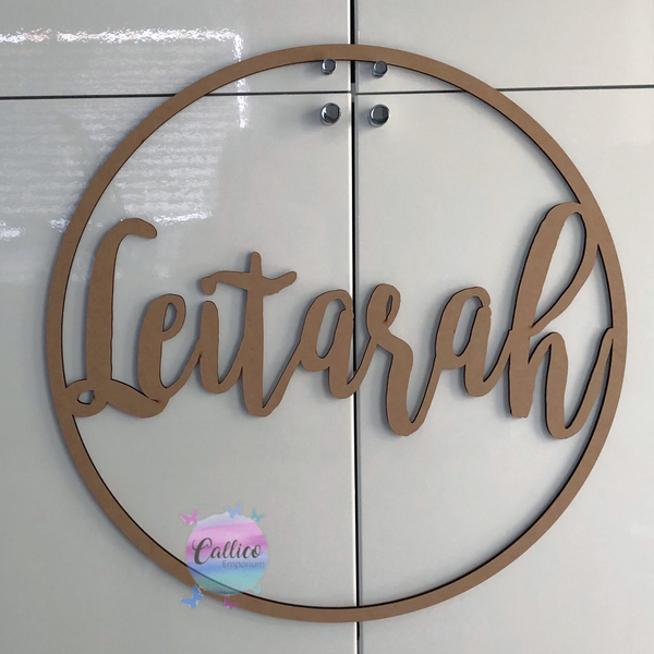 MDF WOODEN NAME HOOP