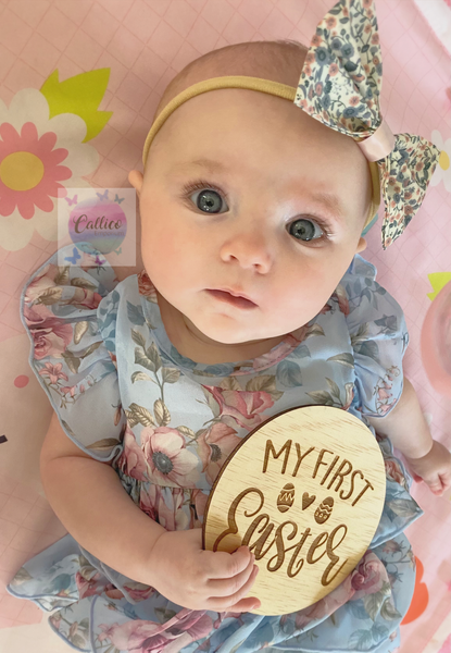 My First Easter wooden milestone plaque