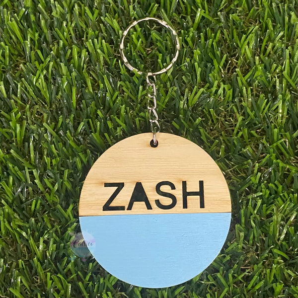 Bamboo Wooden Name Bag Tag