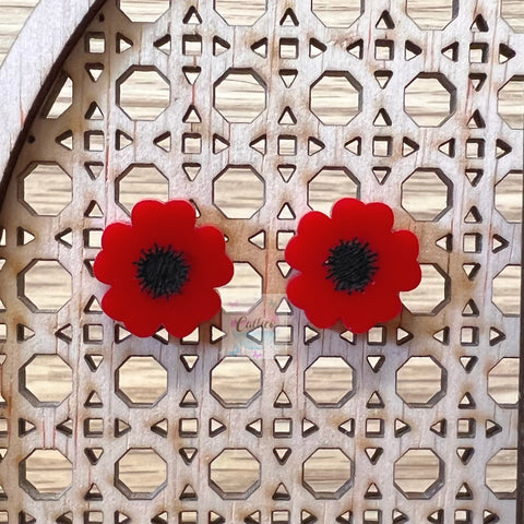 Poppy Acrylic Studs Earrings