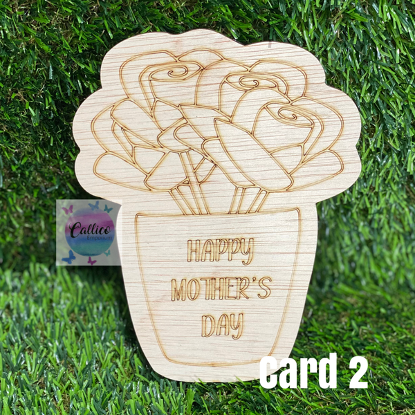 Mother’s Day Wooden Card - DIY Painting Kit - 4 designs to choose from