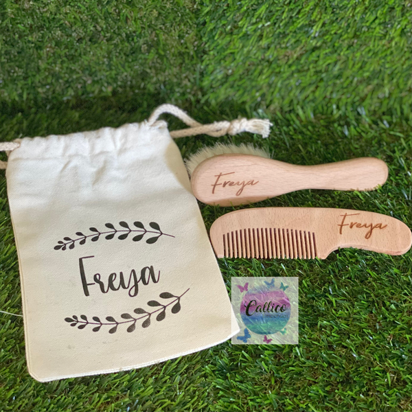 Baby Brush & Comb gift set with bag