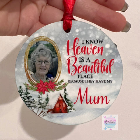 Memorial Photo Christmas Ornament