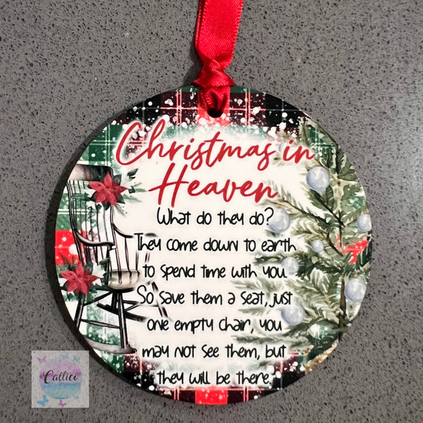 Christmas in Heaven Printed Ornament