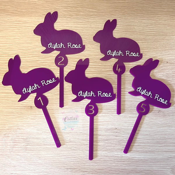 Easter Hunt Personalised Acrylic Markers Set of 5