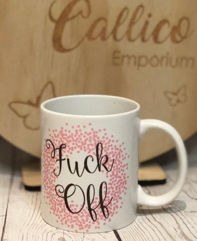 Fuck Off Pink Polka Dot 11oz Mug