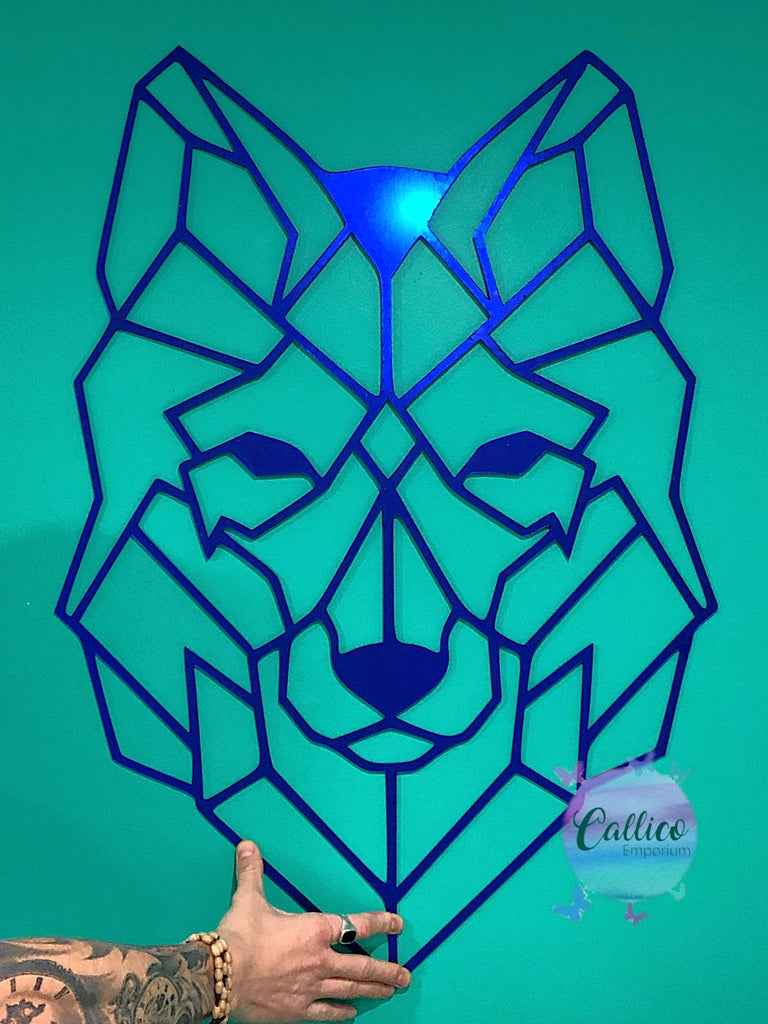 Geo Wolf Cutout Large - Acrylic