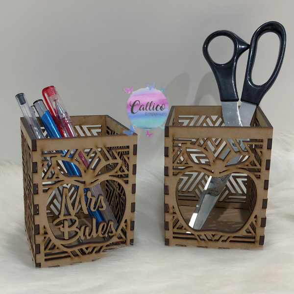 Teachers Laser cut Pen / Pencil Holder