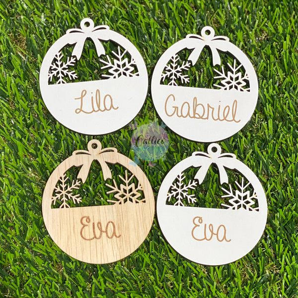 Personalised wooden ornament - any 1 name