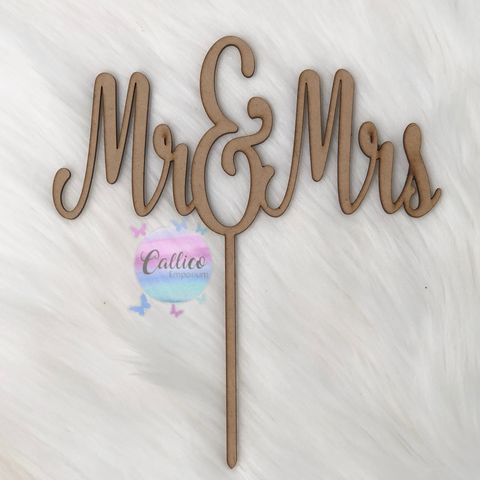 Mr & Mrs Cake Topper