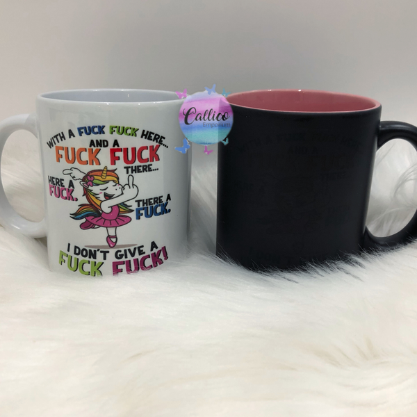 Fuck Fuck Here Unicorn 11oz Mug