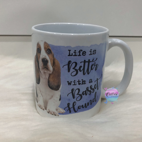 “Life is better with a Basset Hound” Mug