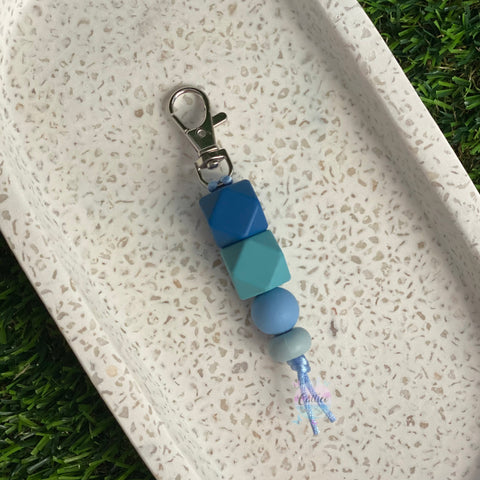 “Blue” Midi Beaded Keychain