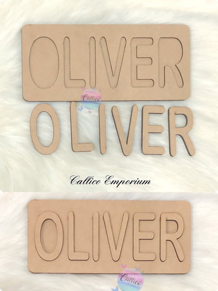 Personalised raw Paint-Yourself Name Puzzle