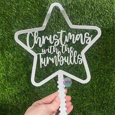 Christmas Tree Topper Personalised - Design 2