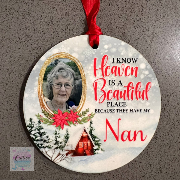 Memorial Photo Christmas Ornament