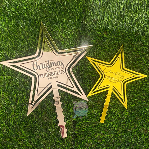Christmas Tree Topper Personalised - Design 1