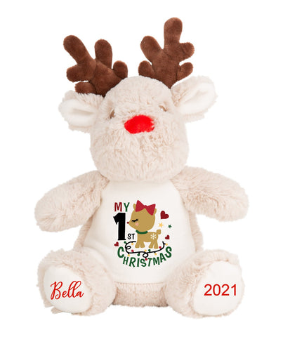 My First Christmas Plush Reindeer - Small