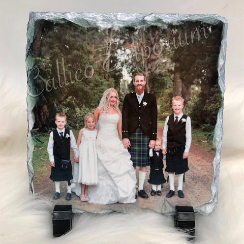 Custom Photo Rock Slate -  Medium Square