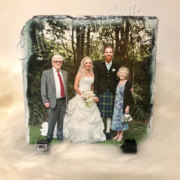 Custom Photo Rock Slate -  Medium Square